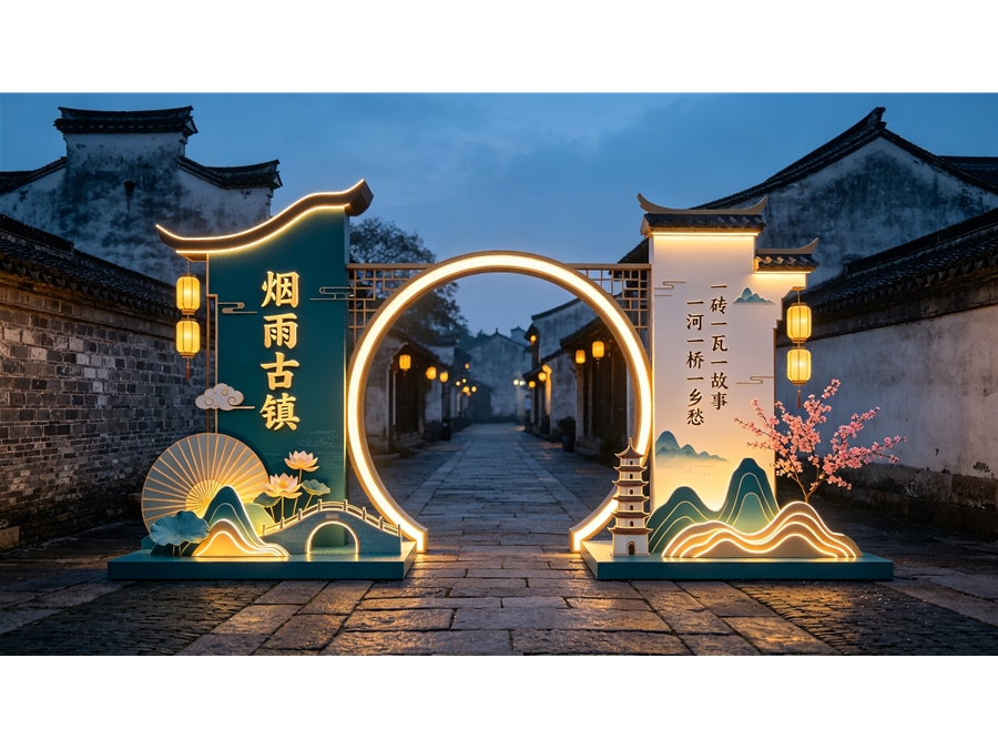 新中式江南国风打卡装置